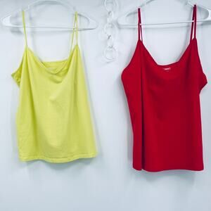 Old Navy Set of 2 Camisoles, XXL, Red and Yellow